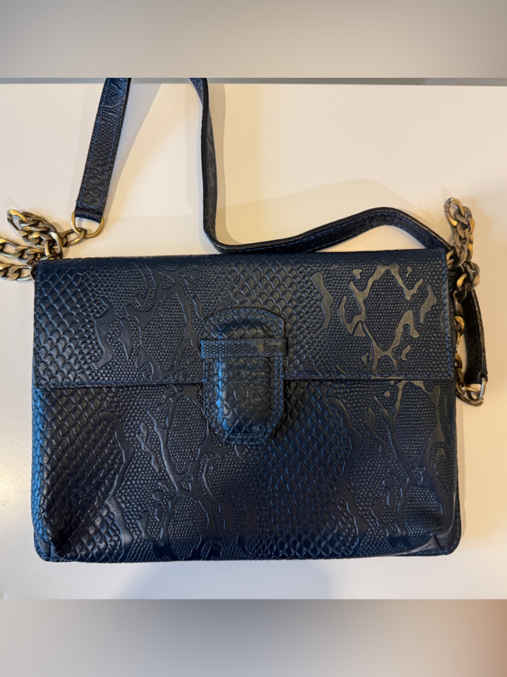 Etui Bags Textured Crossbody Bag with Chain Strap